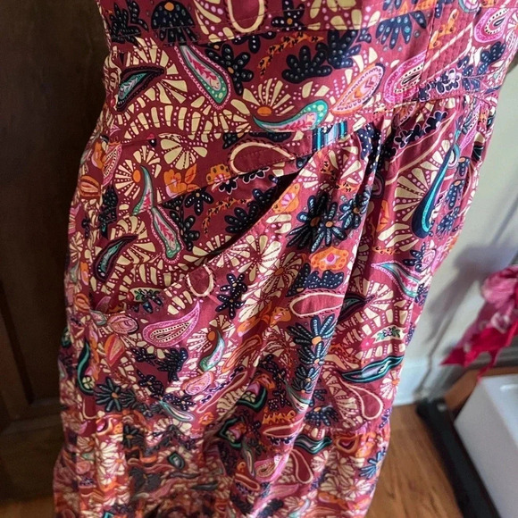 House of Harlow 1960 Revolve Paisley Cotton Halter Maxi Dress Women Size M - Picture 3 of 13